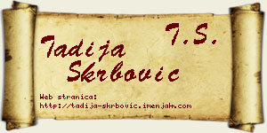 Tadija Škrbović vizit kartica